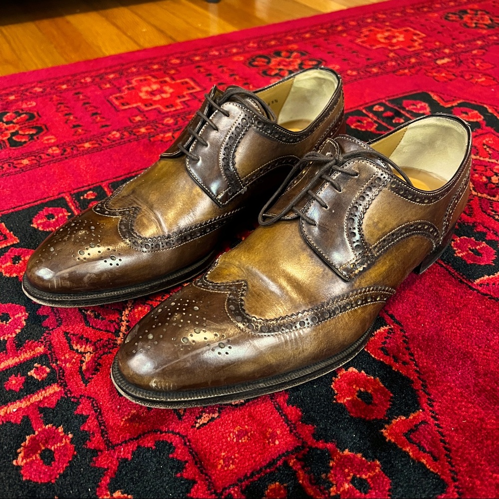 Scarpe Di Bianco Wingtip Oxford Dress Shoes